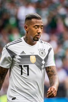 Jerome Boateng of Germany looks dejected
