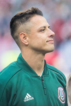 Javier Hernandez of Mexico prior the FIFA World Cup group