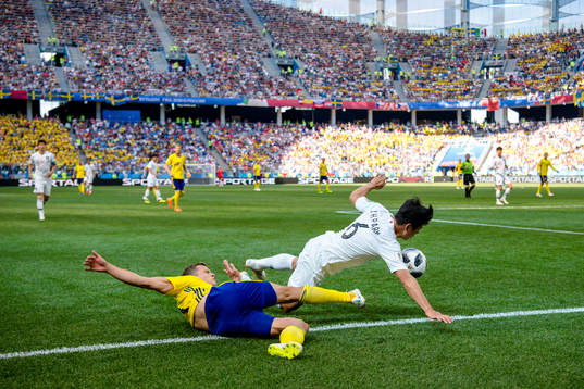 Viktor Claesson of Sweden and Jooho Park of South Korea