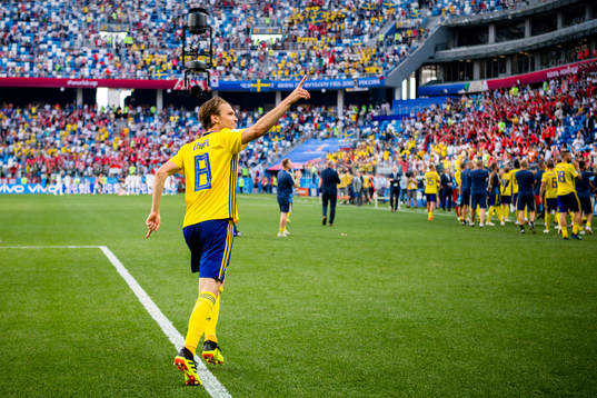 Albin Ekdal of Sweden celebrates