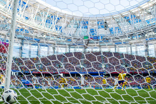 Andreas Granqvist of Sweden scores 1-0