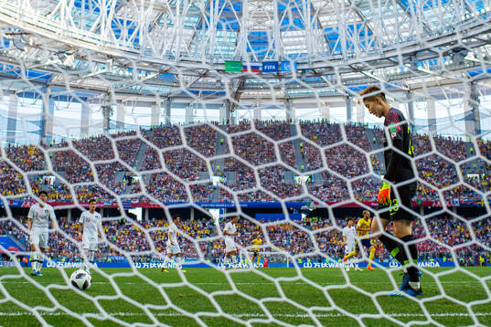 Goalkeeper Hyeonwoo Jo of South Korea look dejected