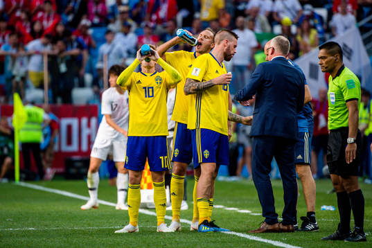 Emil Forsberg, Andreas Granqvist and Pontus Jansson of
