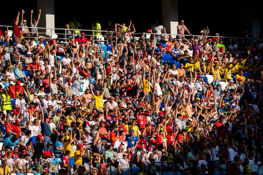 Spectators at the stands