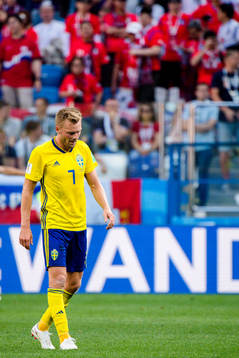 Sebastian Larsson of Sweden in pain