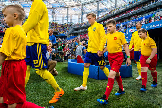 Emil Forsberg of Sweden prior the FIFA World Cup group