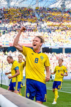 Albin Ekdal of Sweden celebrates