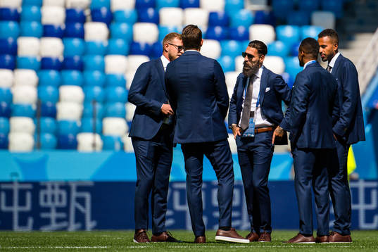 John Guidetti and Jimmy Durmaz of Sweden prior the FIFA