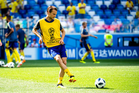 Albin Ekdal of Sweden prior the FIFA World Cup group stage