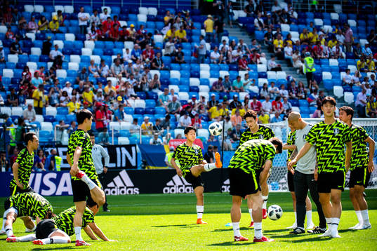 Players of South Korea prior the FIFA World Cup group stage