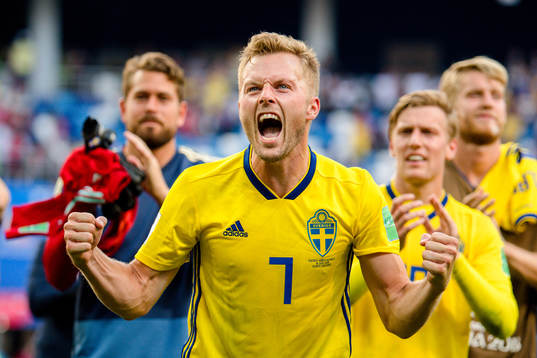 Sebastian Larsson of Sweden celebrates