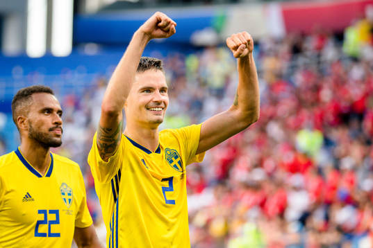 Mikael Lustig of Sweden celebrates
