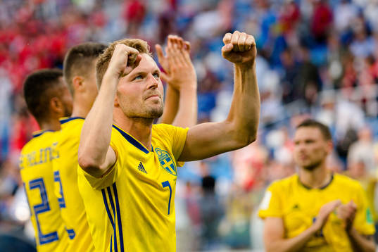 Sebastian Larsson of Sweden celebrates