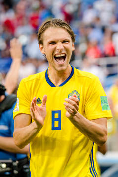 Albin Ekdal of Sweden celebrates