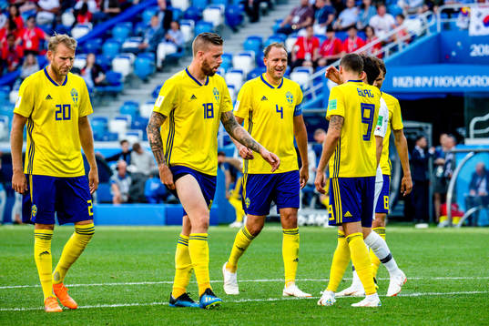 Ola Toivonen, Pontus Jansson, Andreas Granqvist and  Marcus