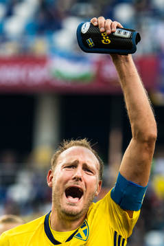 Andreas Granqvist of Sweden celebrates