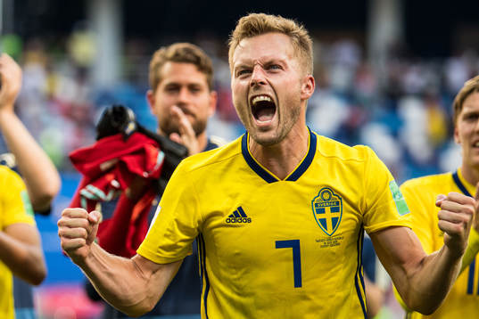 Sebastian Larsson of Sweden celebrates