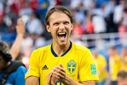 Albin Ekdal of Sweden celebrates