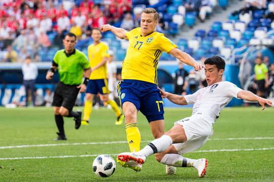 The situation between Viktor Claesson of Sweden and Minwoo