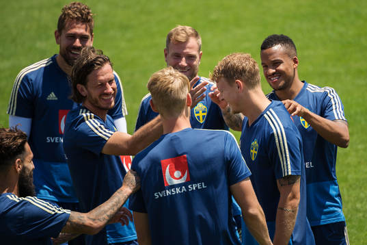 Oscar Hiljemark of the Swedish national football team get