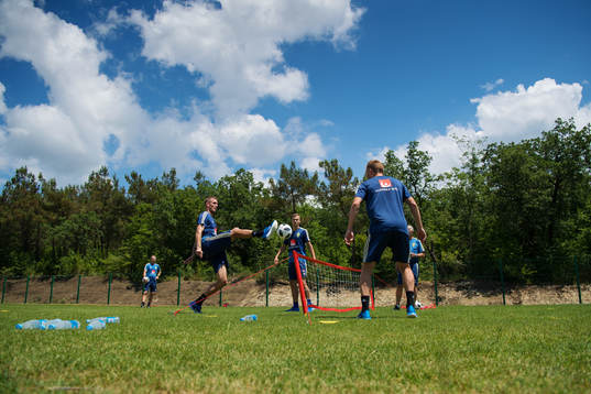 Robin Olsen, Viktor Claesson and Andreas Granqvist of the