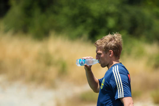 Emil Forsberg of the Swedish national football team at a