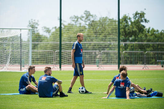 Ola Toivonen of the Swedish national football team at a