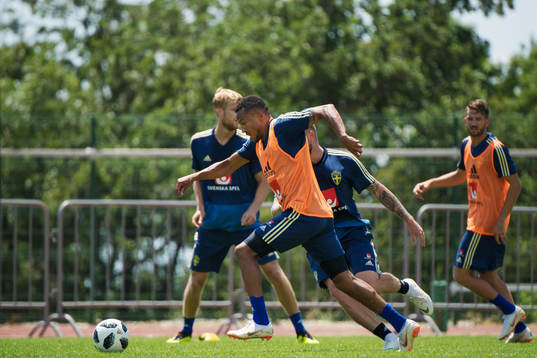 Martin Olsson of the Swedish national football team at a