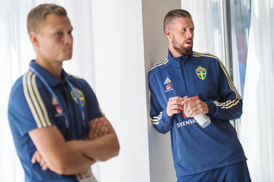 Viktor Claesson and Pontus Jansson of the Swedish national