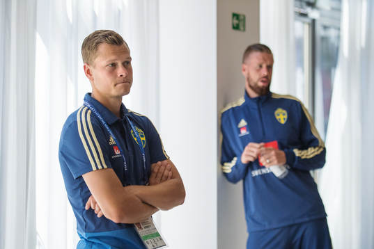 Viktor Claesson and Pontus Jansson of the Swedish national
