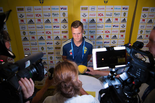 Viktor Claesson of the Swedish national football team is