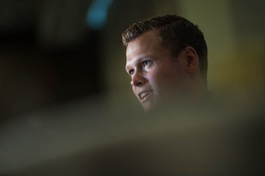 Viktor Claesson of the Swedish national football team at a