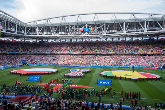 General view from the stands at Spartak Stadium prior the