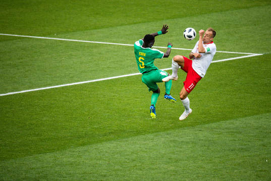 Kamil Grosicki of Poland and Idrissa Gana Gueye of Senegal