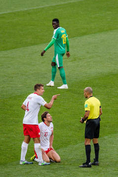 Thiago Cionek and Grzegorz Krychowiak of Poland reacts next