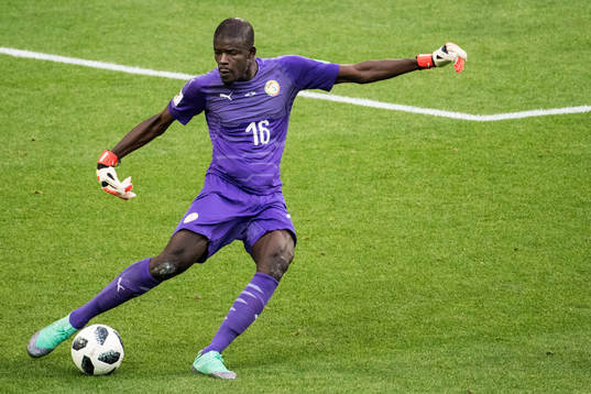 Goalkeeper Khadim Ndiaye of Senegal