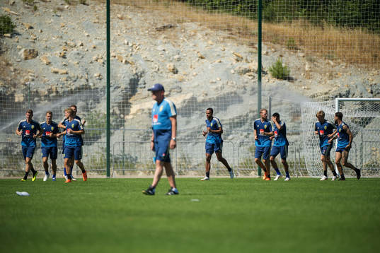 General view of the Swedish national football team's