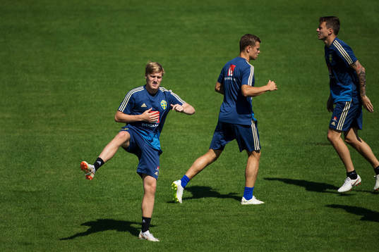 Emil Forsberg, Viktor Claesson and Victor Nilsson Lindelöf