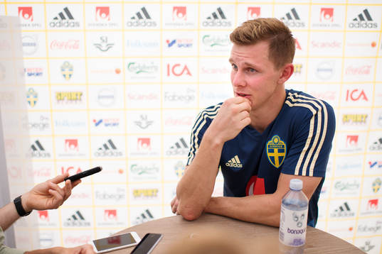 Emil Krafth of the Swedish national football team
