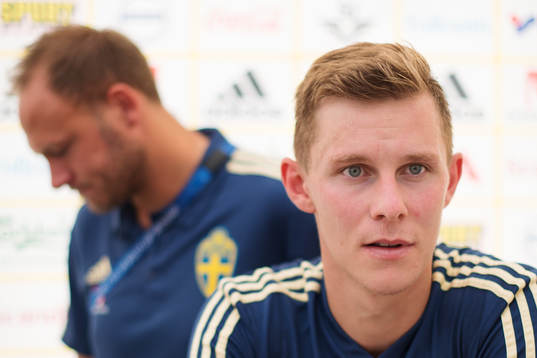 Andreas Granqvist and Emil Krafth of the Swedish national
