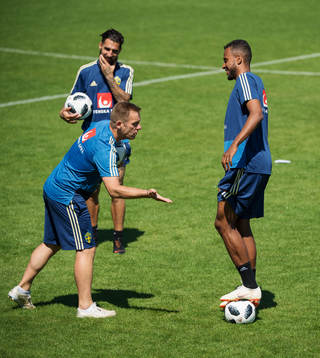 Performance Manager Paul Balsom, Jimmy Durmaz and Isaac