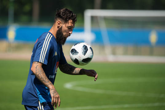 Jimmy Durmaz of the Swedish national football team at a