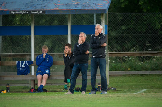 Nosabys tränare Peter Persson i matchen i division 2