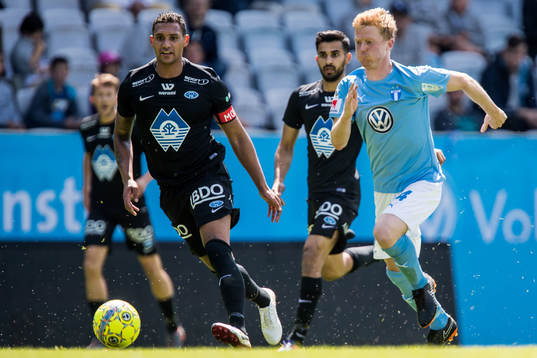 Moldes Christopher Telo och Malmö FFs Anders Christiansen