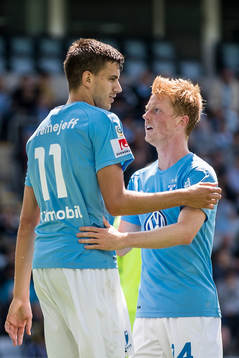 Malmö FFs Alexander Jeremejeff och Anders Christiansen
