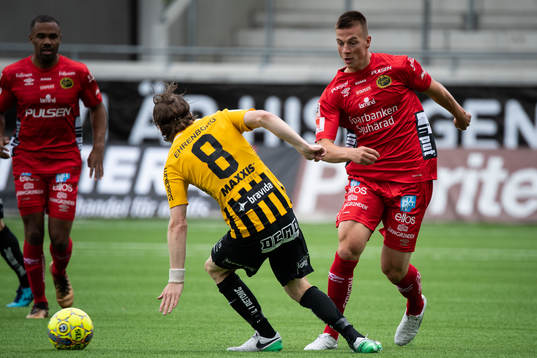 under träningsmatchen i fotboll mellan de Allsvenska lagen