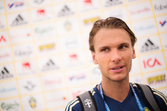Albin Ekdal of the Swedish national football team at a