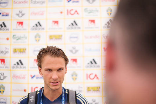 Albin Ekdal of the Swedish national football team at a