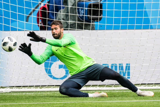 Goalkeeper Alisson of Brazil