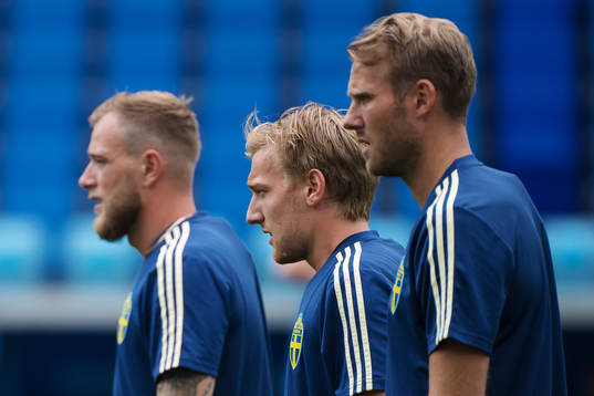 John Guidetti, Emil Forsberg and Ola Toivonen of the